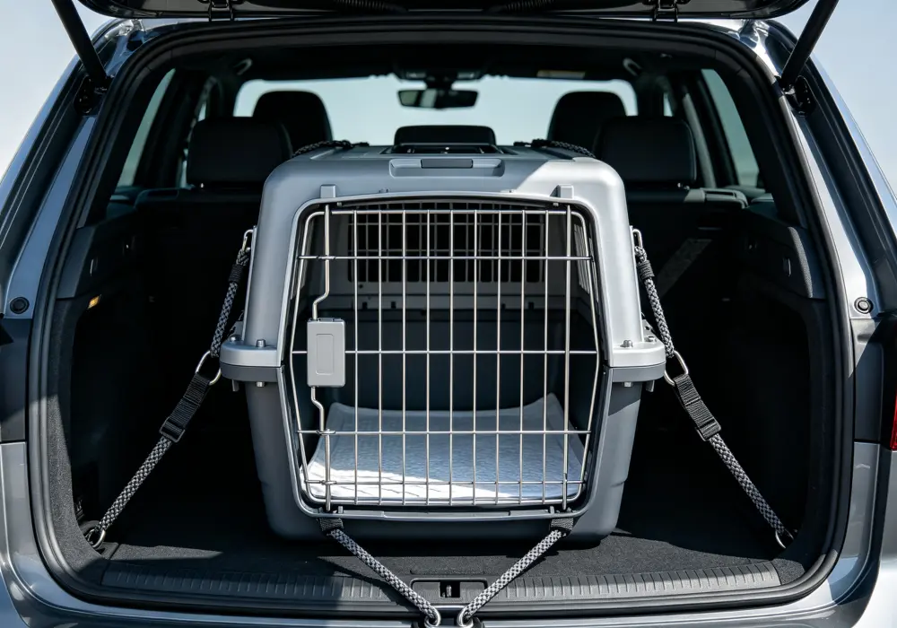 best way to keep dogs safe in car