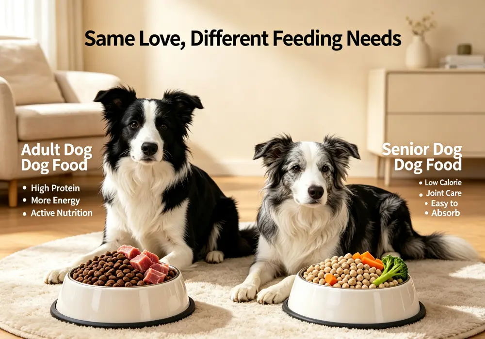 adult dog and senior dog food comparison